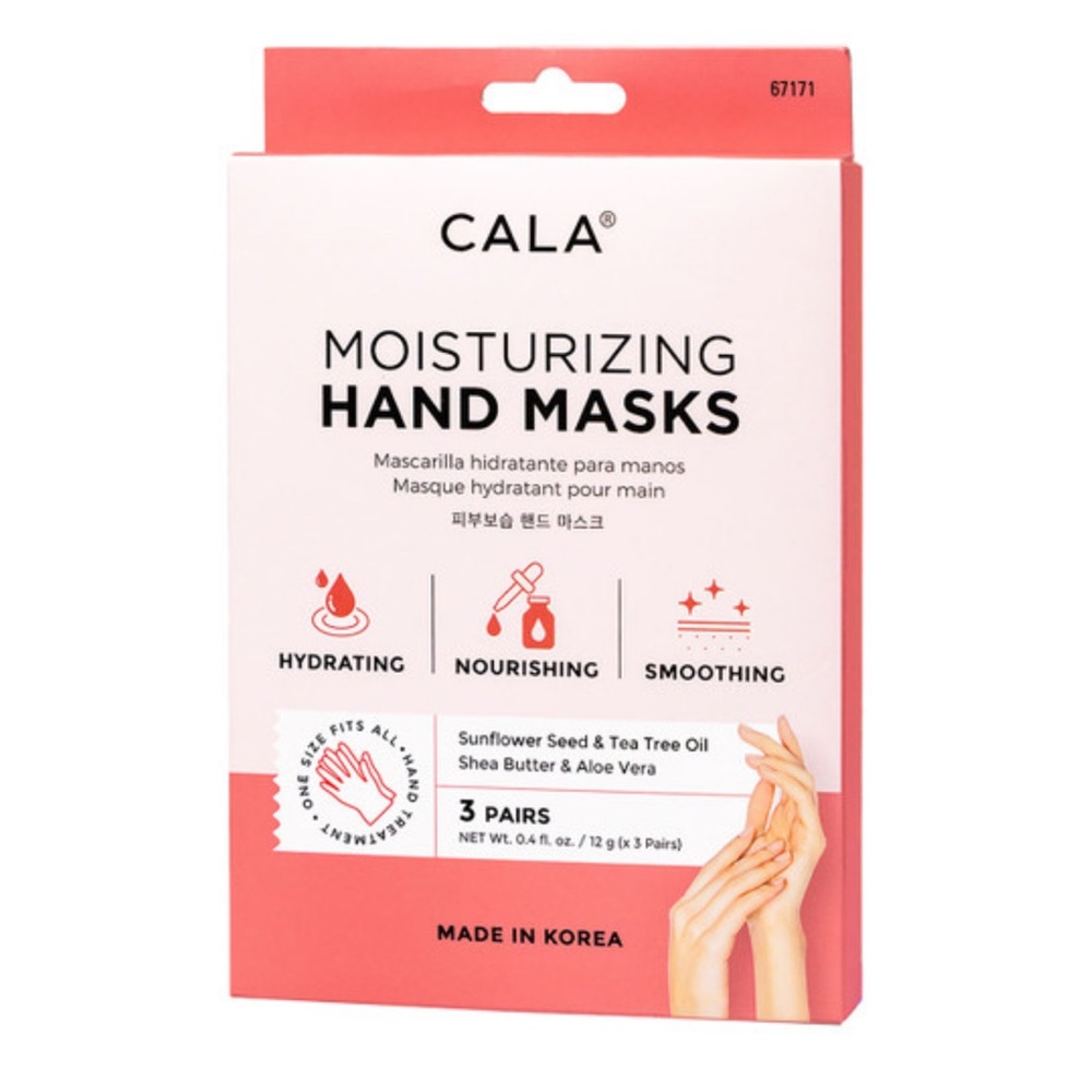 CALA Moisturizing Shea Butter Sunflower Seed Avocado Oil 3 Pack Hand Mask Masks
